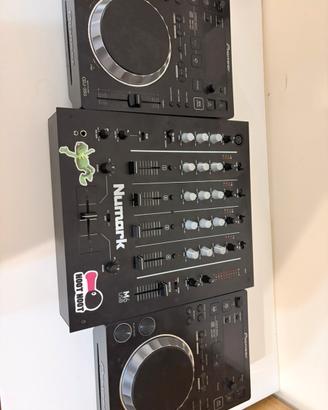 Pioneer cdj 350 + mixer numark m6 usb