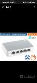 HUB DI RETE SWITCH ETHERNET 5 PORTE 10 / 100 Mbps 