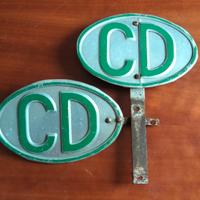 Targa Auto Corpo diplomatico vintage '50 coppia CD