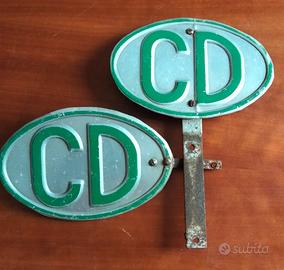Targa Auto Corpo diplomatico vintage '50 coppia CD