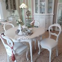 tavolo e sedie shabby 