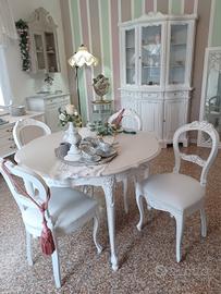 tavolo e sedie shabby 