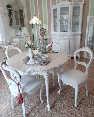 tavolo e sedie shabby 