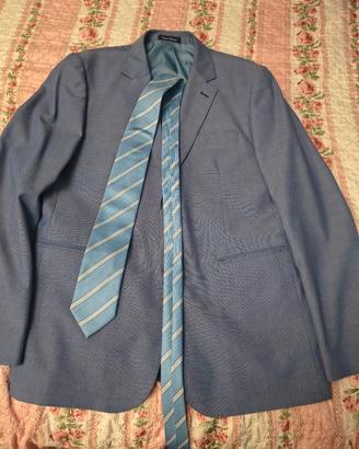 vestito elegante azzurro taglia 50