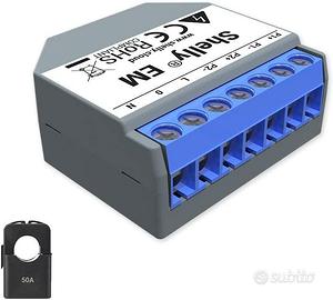 Shelly EM + 1 Pinza Amperometrica fino a 50A per m