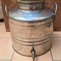 Fustino Olio con Rubinetto in Acciaio Inox 30lt