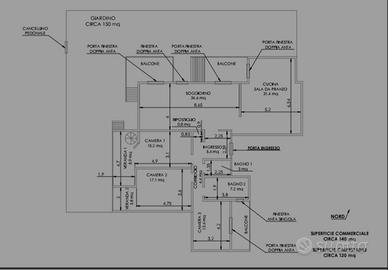 Appartamento di ampia metratura con giardino