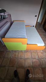 Coppia di letti singoli scorrevoli Colombini