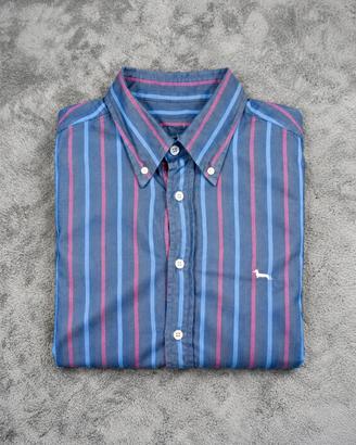 Camicia Harmont & Blaine XL a righe blu fucsia 