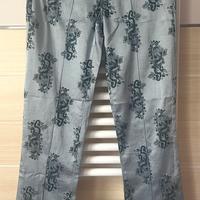 PANTALONI DONNA BROCCATO GRIGIO PERLA TG42 ( 28 )