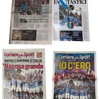 Giornali Napoli Quarto Scudetto Campioni d’Italia