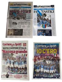 Giornali Napoli Quarto Scudetto Campioni d’Italia