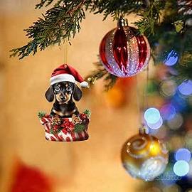 Gioiello per cani, albero di Natale, bassotto