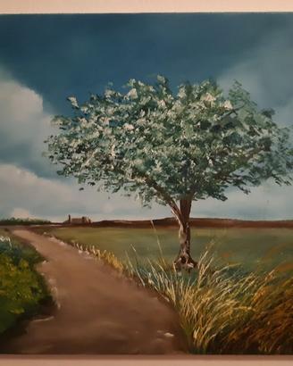 Quadro paesaggio di campagna 