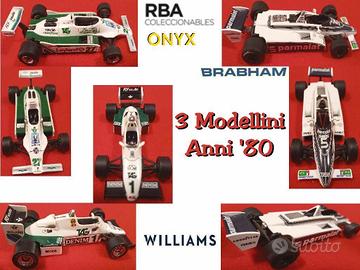Stock 3 Tre Modellini Formula Uno F1 Anni 80