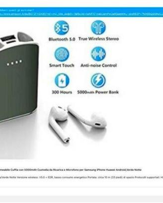 Auricolari Bluetooth 5.0 impermeabili LAMZIEN