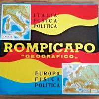 Rompicapo geografico - puzzle didattico anni '70