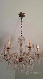 Lampadario antico d'epoca stile Maria Teresa