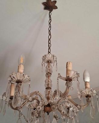 Lampadario antico d'epoca stile Maria Teresa