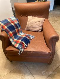 Poltrona pelle vintage
