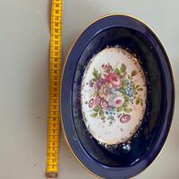 Piatto ovale in porcellana Limoges