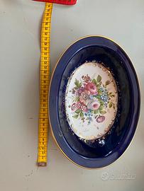 Piatto ovale in porcellana Limoges