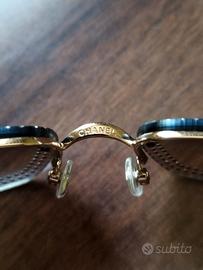 Occhiali da sole Chanel 4105-B Vintage Y2K con Str