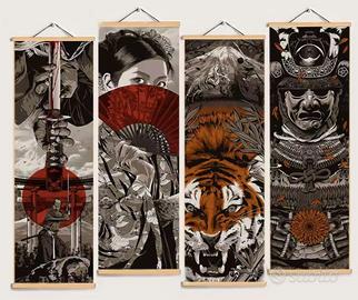 Decorazione Poster Arazzi Giappone Samurai 