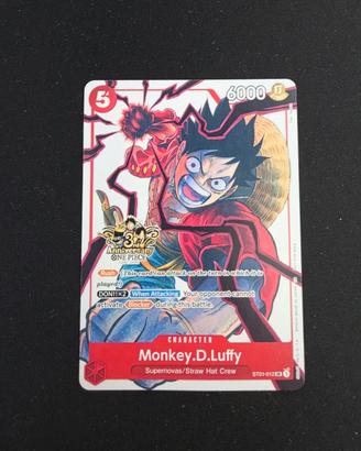 One Piece Monkey D. Luffy ST01-012 3 anniversario