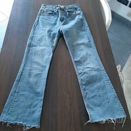 Jeans donna Zara sfrangiato, a zampa - tg 36 (40IT