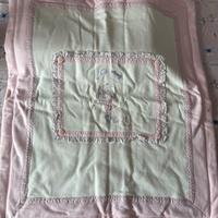 Copertina culla Brums rosa ricamata cotone bimba