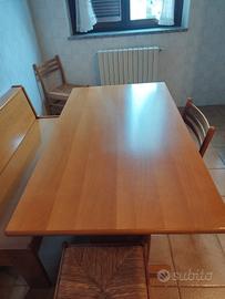 Set di mobili cucina in legno massello colore noce