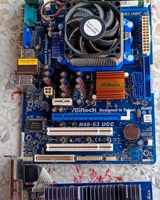 AsRock N68-S3 UCC + Athlon II X4 + Ram 2GB + Silen