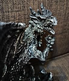 Statue Black Dragon Portaoggetti Brucia Incenso