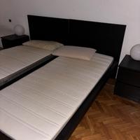 2 Letti singoli IKEA neri 90x200 con doghe