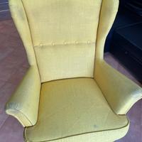 Poltrona Ikea STRANDMON Skiftebo giallo
