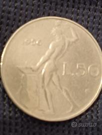 Moneta da 50 lire del 1956 errore di conio 