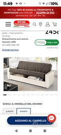 divano letto in discrete condizioni