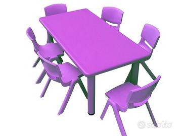 Tavolo Rettangolare per bambini dim 120 x 60 x 51