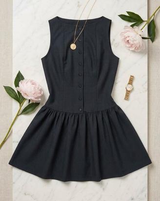 abito smanicato nero "vintage -rock XS"