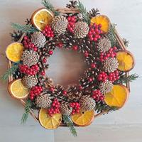 GHIRLANDA NATALIZIA fatta a mano 40x40