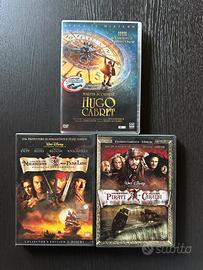 3 titoli dvd: Hugo Cabret, Pirati dei Caraibi