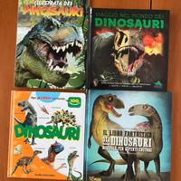 Set di 4 libri sui dinosauri
