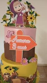 torta decorativa " masha e orso"