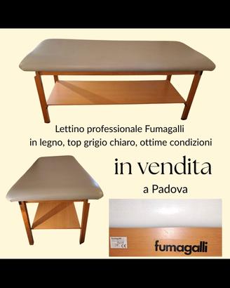 Lettino professionale Fumagalli in legno, 