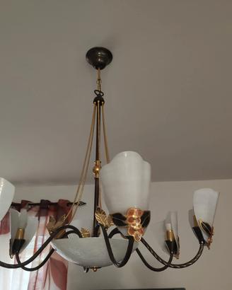 lampadario in vetro di Murano