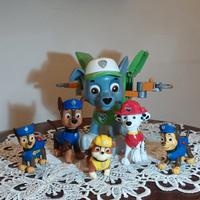 Set 6 Paw Patrol Rocky, Marshall, Rubble e Chase