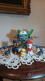 Set 6 Paw Patrol Rocky, Marshall, Rubble e Chase