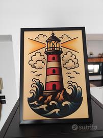 Quadro Faro vintage old school