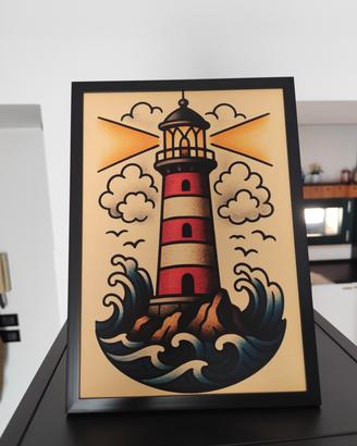 Quadro Faro vintage old school